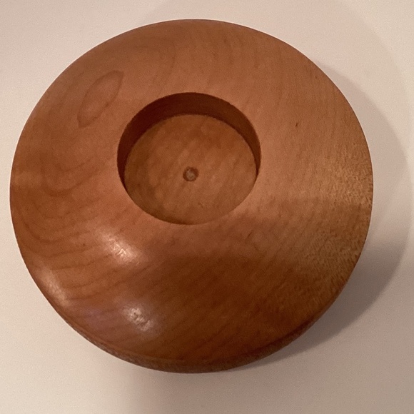 Handcrafted Wooden Tea Light Candle Holder - Picture 4 of 8